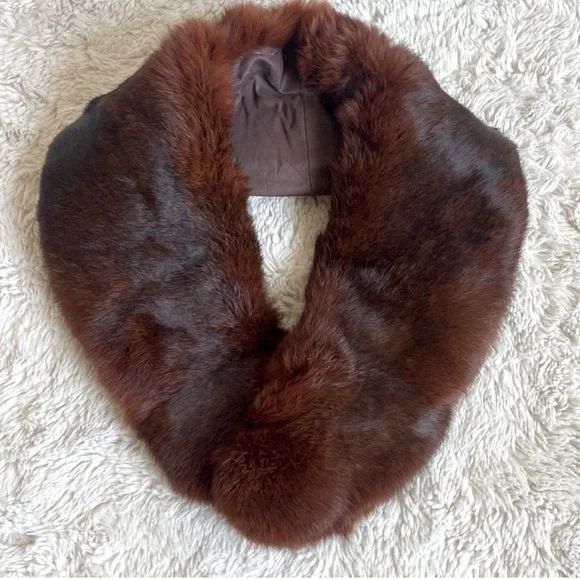 VINTAGE Reddish brown real fur collar~stole~ Wrap~Gadsby~flapper~1920s style - Picture 2 of 14